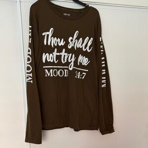 On Fire Brown Long Sleeve Top